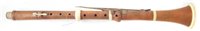 Lot 172 - Restoration project Clarinet circa 1830 (lacks barrel and mouthpiece) parts by Wood and Ivy, Metler boxwood and ivory parts.