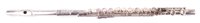 Lot 173 - Flute by John Grey and Sons London, silver plated Boehm system with walnut case.