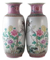 Lot 313 - Large pair of Chinese vases mid 20th century.