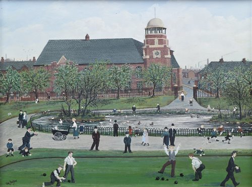 426 - Tom Dodson, "Ordsall Park, Salford", oil.