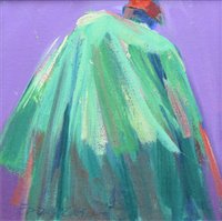 Lot 367 - Edosa Ogiugo, Standing figure, oil.
