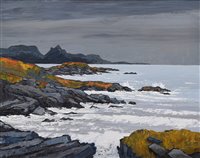 Lot 371 - David Barnes, "Llanddwyn", oil.