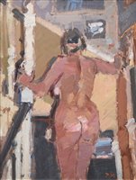 Lot 369 - Don McKinlay, "Saturday Afternoon", oil.