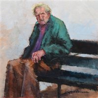 Lot 401 - Stephen Wild, "Hobo, New York", oil.