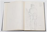 Lot 290 - Gordon Radford, Sketchbook of mainly figure studies, pencil.