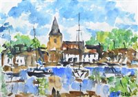 Lot 438 - Brian Dobson, "Wivenhoe, Essex", watercolour.