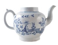 Lot 36 - Worcester scratch cross type punch pot circa 1754