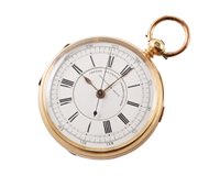 Lot 130 - 18ct gold centre seconds chronograph with stopwatch function by Kendal & Dent