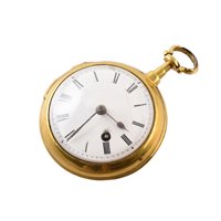 Lot 93 - Yellow gold Georgian pocket watch