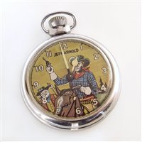 Lot 17 - Jeff Arnold chrome pocket watch.