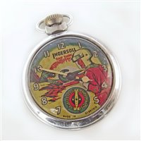 Lot 16 - Dan Dare chrome pocket watch.