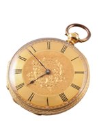 Lot 133 - 18ct gold Swiss lady's pocket watch
