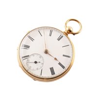 Lot 139 - 18ct gold small key wind pocket watch