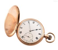 Lot 48 - 9ct gold full Hunter pocket watch.