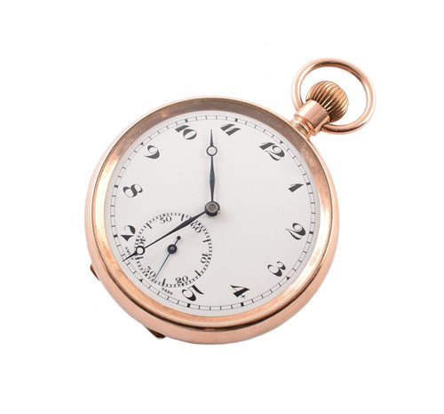 50 - A 9ct gold open face pocket watch by Buren,