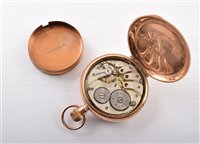 Lot 50 - A 9ct gold open face pocket watch by Buren