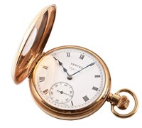 Lot 124 - A 9ct gold half Hunter Vertex Asprey pocket watch