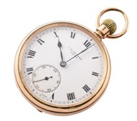 Lot 51 - 9ct gold open face pocket watch by J.W. Benson London