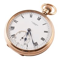 Lot 137 - 9ct gold open face pocket watch by J.W. Benson London
