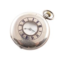 Lot 36 - Silver 1/2 Hunter pocket watch by J.W Benson