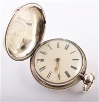 Lot 35 - Plain polished silver cased pocket watch