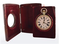 Lot 38 - Goliath pocket watch in travelling case