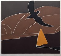 Lot 187 - Philip Sutton, "The Sea, Falmouth", signed lithograph.