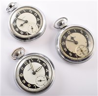 Lot 3 - Seven assorted white metal finger wind pocket watches