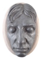 Lot 269 - Cast metal death mask of Nelson on alabaster plaque