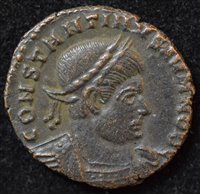 Lot 113 - Constantine II, AE follis, Lyons. struck  337-348 AD.