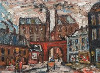 Lot 255 - William Turner, "Mersey Square, Stockport", oil.