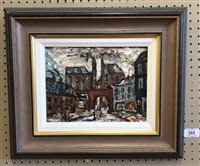 Lot 255 - William Turner, "Mersey Square, Stockport", oil.