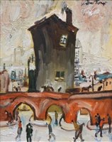 Lot 264 - William Turner, "Stockport Viaduct", oil.