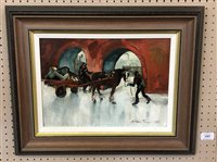 Lot 197 - William Turner, "Carter in Castle Street, Manchester", oil.
