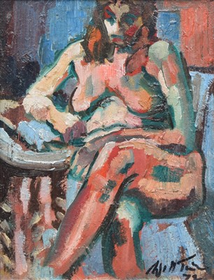 Lot 394 - William Turner, "Nude - Jane", oil.