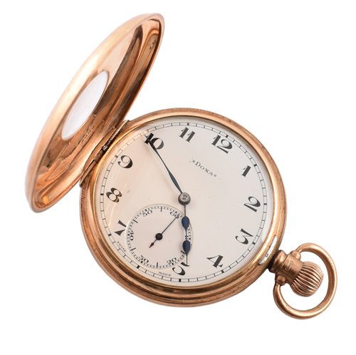 Lot 49 - A 9ct gold half hunter pocket watch by Doxa