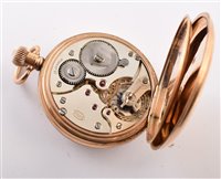 Lot 49 - A 9ct gold half hunter pocket watch by Doxa