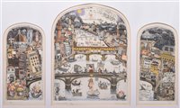 Lot 179 - Graham Clarke, "Menu Turistico", signed limited edition triptych print.