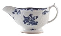 Lot 212 - Lowestoft moulded sauceboat c.1775