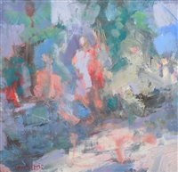 Lot 214 - Ian Norris, "My Mistress with a Monster is in Love", oil.