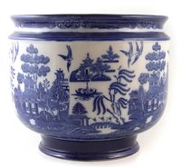 Lot 85 - Doulton Burslem Willow pattern jardiniere.