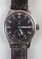 Lot 347 - A stainless steel Omega 'Dirty Dozen' manual wind wristwatch
