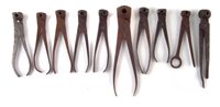 Lot 116 - Ten bullet moulds.