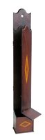 Lot 385 - Mid 19th century mahogany wall hanging razor leather strop.
