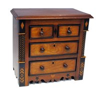 Lot 368 - Mid 19th century North Wales apprentice chest.