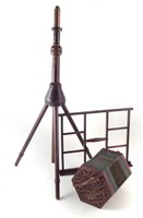 Lot 80 - Wheeldon's Patent music stand and a concertina
