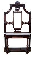 Lot 386 - Victorian mahogany hall stand.