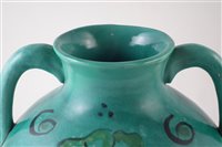 Lot 66 - Della Robbia twin handled vase