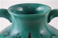Lot 66 - Della Robbia twin handled vase