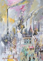 Lot 253 - F.J. England, "Smokey Old Longton, Stoke-on-Trent", oil.